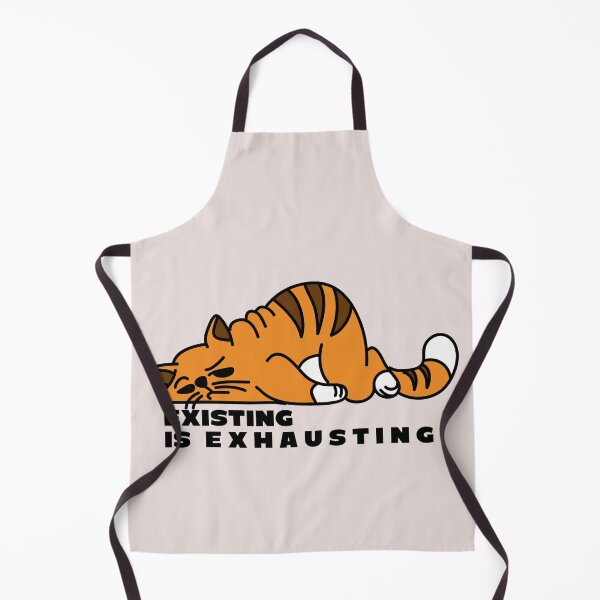 Item preview, Existing is Exhausting - Fat Orange Cartoon Cat designed and sold by PKHalford.