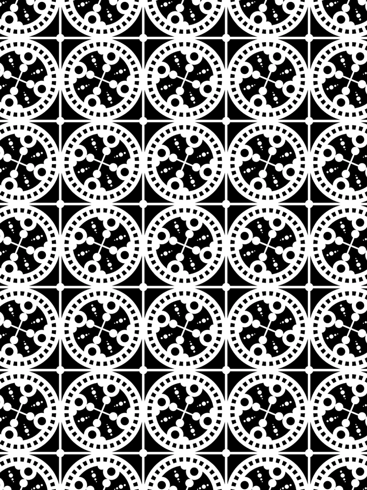 Aperçu 5 sur 5. Robe trapèze avec l'œuvre Temps algorithmique créée et vendue par HomeofPatterns.