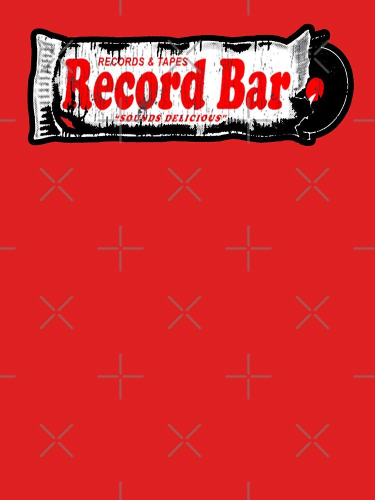 "THE RECORD BAR VINYL SOUNDS DELICIOUS CHOCOLATE BAR MUSIC SHIRT AND