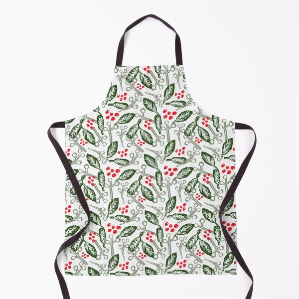 Item preview, Traditional Leaves and Holly Christmas Pattern (White Background) designed and sold by Rosinda.