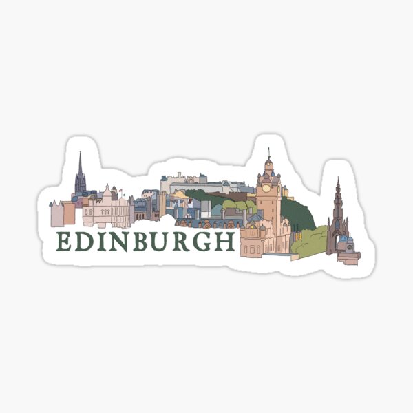 Edinburgh Skyline Sticker