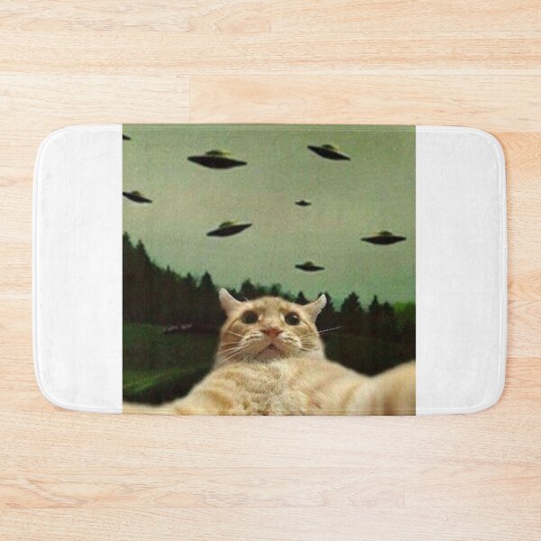Item preview, cat selfie with ufo designed and sold by ParamedicDesign.