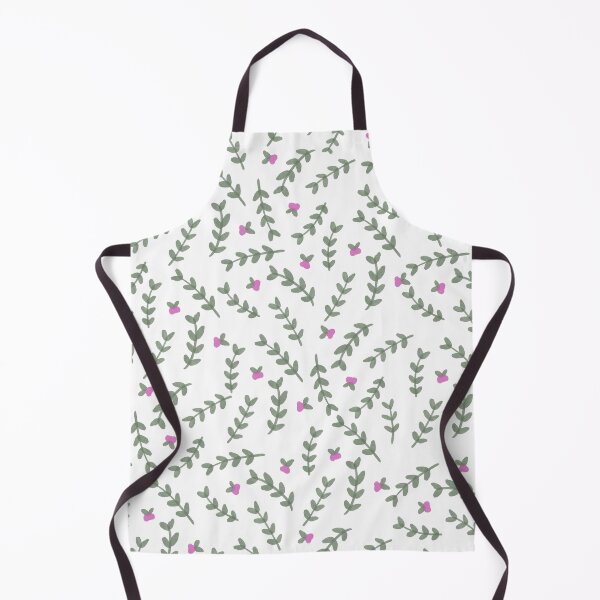 Item preview, Pink and Green Floral Sprigs Pattern designed and sold by WildeandCo.