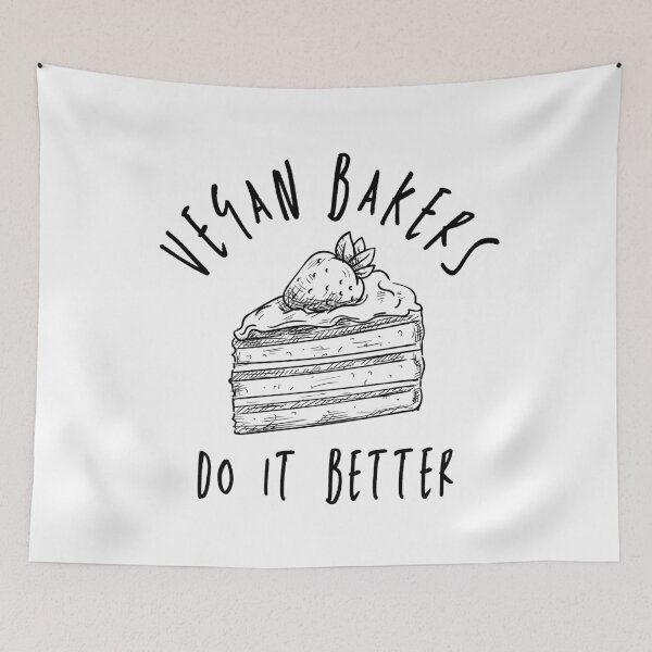 Item preview, VEGAN BAKERS DO IT BETTER Funny Vegan Baking Quote designed and sold by a-little-ink.