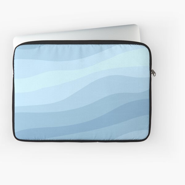 Cute Aesthetic Light Blue Ocean Pattern Laptop Sleeve