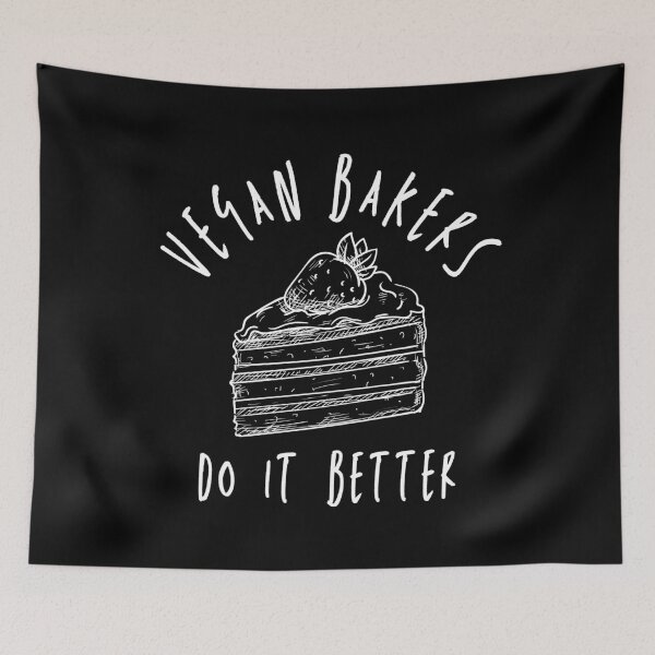 Item preview, VEGAN BAKERS DO IT BETTER Funny Vegan Baking Quote designed and sold by a-little-ink.