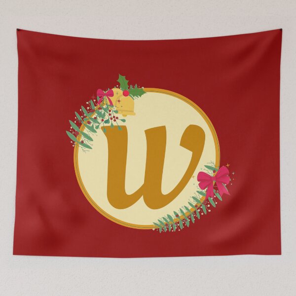 Item preview, Christmas initial Monogram letter W designed and sold by crikz.
