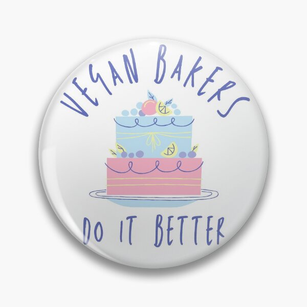 Item preview, VEGAN BAKERS DO IT BETTER Funny Vegan Baking Quote Cute Pastel designed and sold by a-little-ink.
