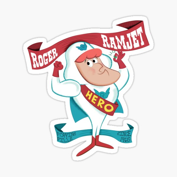 Roger Ramjet - hero of our nation Sticker