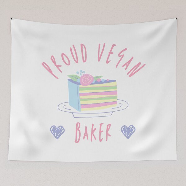 Item preview, PROUD VEGAN BAKER Vegan Baking Quote Cute Pastel designed and sold by a-little-ink.