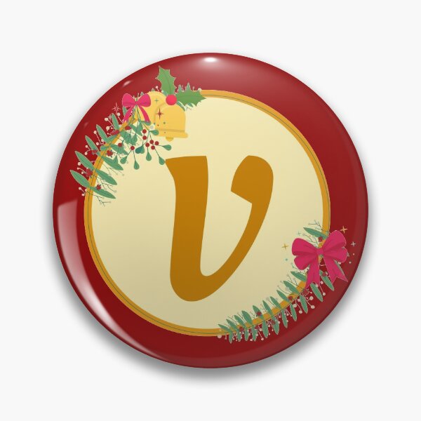 Item preview, Christmas initial Monogram letter V designed and sold by crikz.