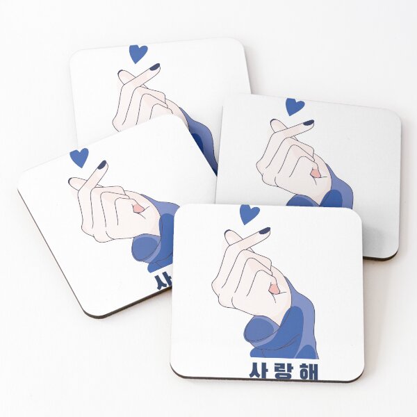Item preview, Saranghae Finger Heart Red | South Korean Hangul designed and sold by Kdramaspot.