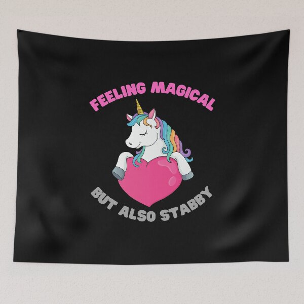 Item preview, Feeling magical but also stabby, birthday, christmas, cute, feeling, funny unicorn, but also stabby, magical, rainbow, unicorn, unicorn lovers, stabby, feeling magical but also stabby unicorn, designed and sold by bimmer325.