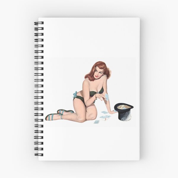 Item preview, Pinup Girl Redhead In Black Bathing Suit  designed and sold by vintagerepros.