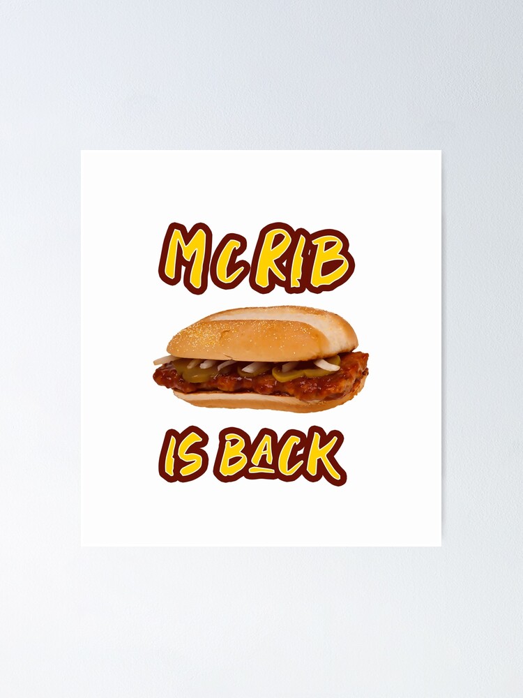 "It's McRib Season!" Poster For Sale By Brooke1788 | Redbubble