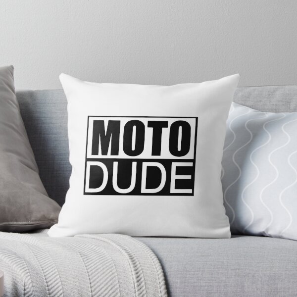 Moto Dude Logo Throw Pillow