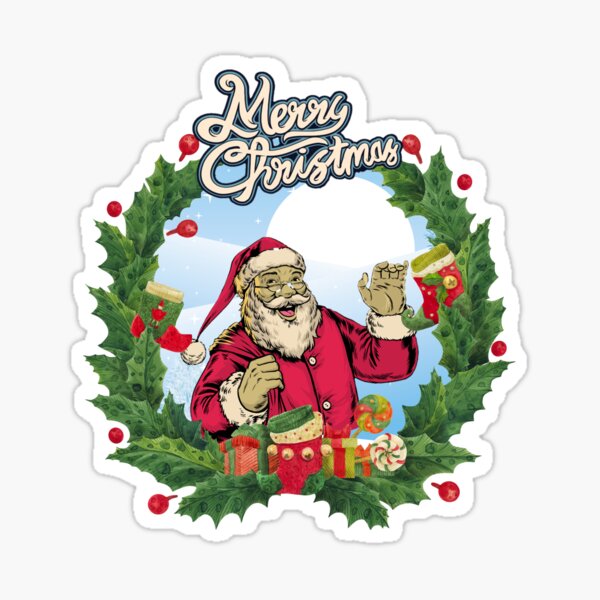 Item preview, Happy retro Santa waving designed and sold by Rossla.