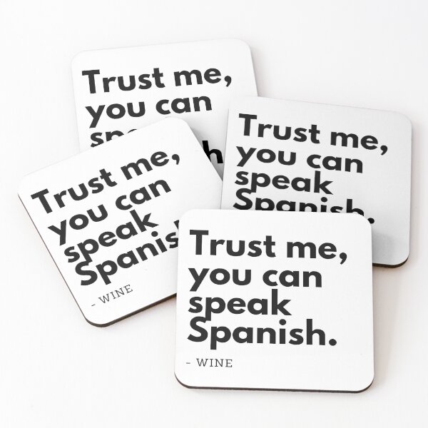 Item preview, Copy of TRUST ME YOU CAN SPEAK SPANISH Funny Wine Quote designed and sold by a-little-ink.