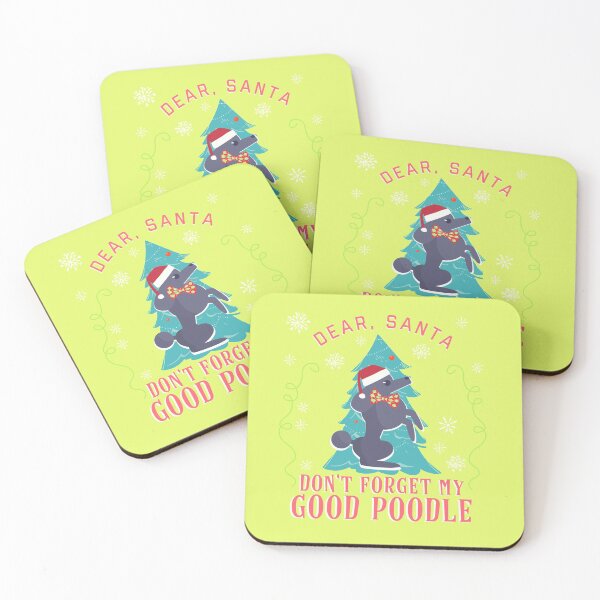 Item preview, Cute Poodle Christmas - Dear, Santa Don't Forget My Good Poodle designed and sold by sableandshadow.