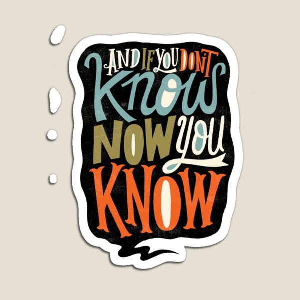 now you know Sticker for Sale by vasa221