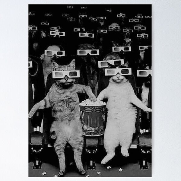 Item preview, cats in  cinema designed and sold by ParamedicDesign.