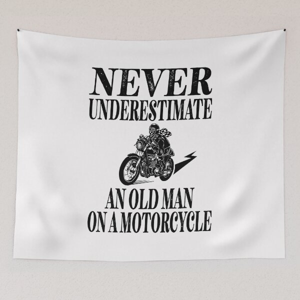 Item preview, Never Underestimate An Old Man On A Motorcycle Essential designed and sold by Glike.
