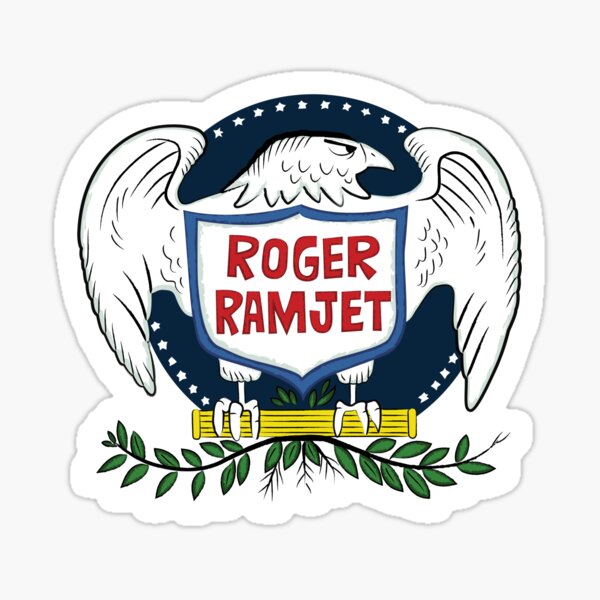 Roger Ramjet Bald Eagle Sticker