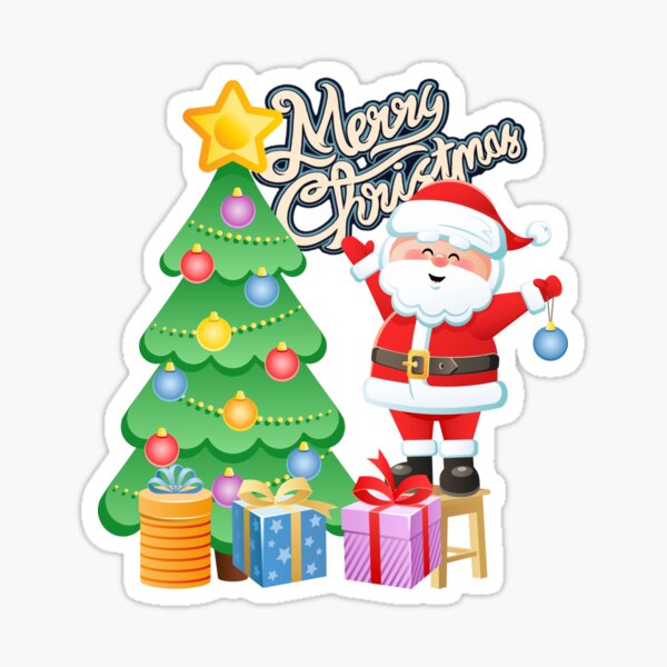 Item preview, cute adorable Santa waving designed and sold by Rossla.