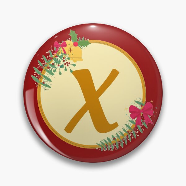 Item preview, Christmas initial Monogram letter X designed and sold by crikz.