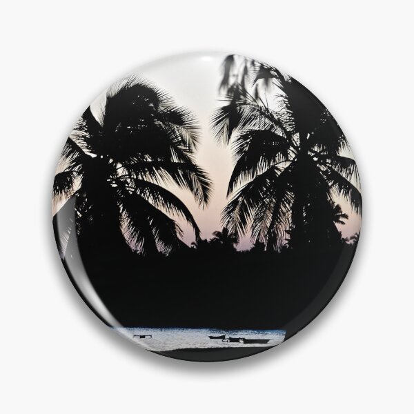 Item preview, Tropical Beach Silhouette Palm Trees Sunset Landscape designed and sold by worldways.
