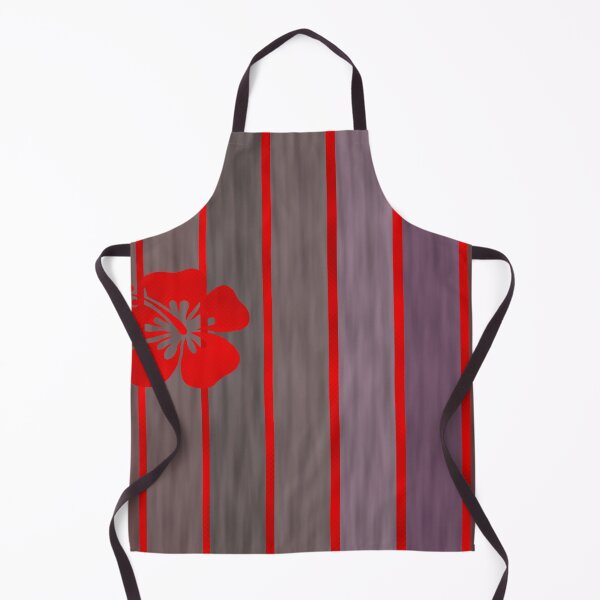 Item preview, Red Hibiscus Flower on Stripes designed and sold by BloomCatB.