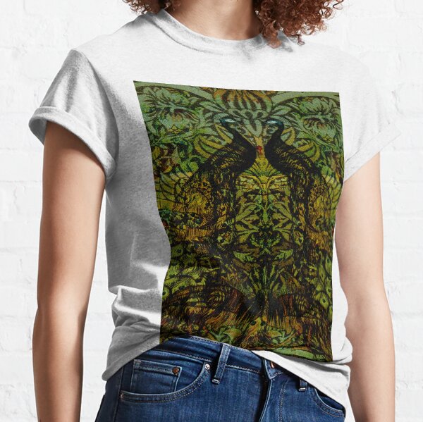 Indian Blue Peafowl Pattern Classic T-Shirt