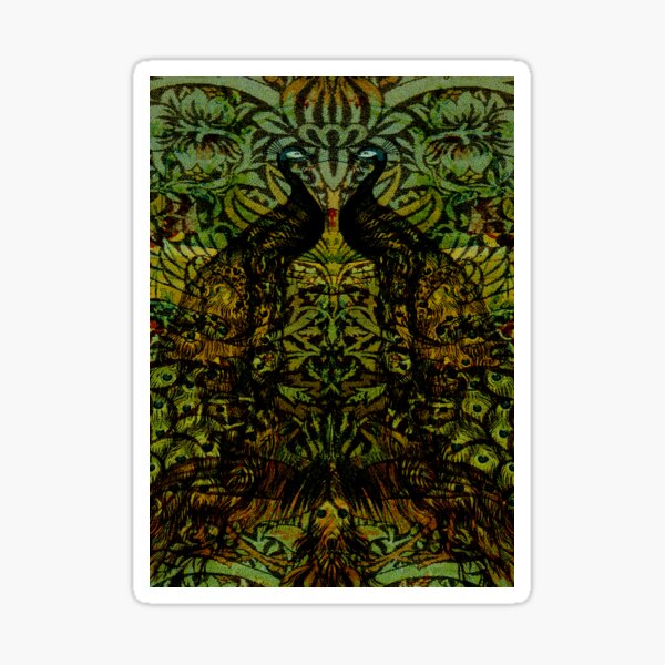Indian Blue Peafowl Pattern Sticker