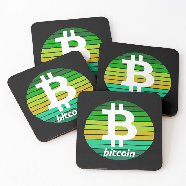 Item preview, Bitcoin Crypto Green Sunset Design designed and sold by Bitcoin-Fashion.
