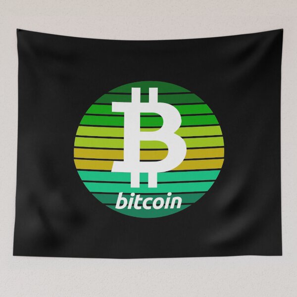 Item preview, Bitcoin Crypto Green Sunset Design designed and sold by Bitcoin-Fashion.