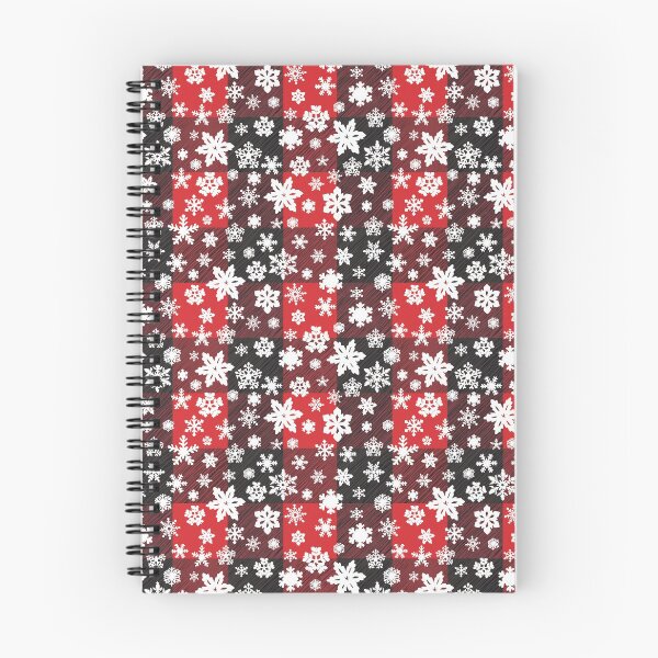 Item preview, Snowflakes on Red Buffalo Plaid designed and sold by ScribbledToad.