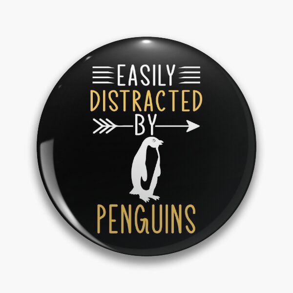 Item preview, Easily Distracted By Penguins - Funny Gift for Penguin Lovers designed and sold by TeeDesignsStore.