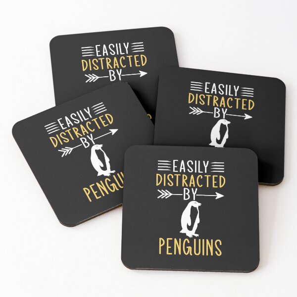 Item preview, Easily Distracted By Penguins - Funny Gift for Penguin Lovers designed and sold by TeeDesignsStore.