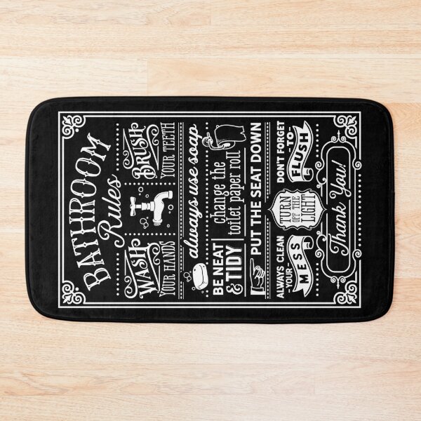 Item preview, Bathroom Rules designed and sold by FiveDucklings.