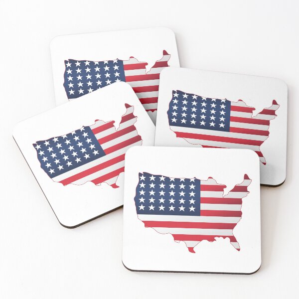 Item preview, United States Map with Flag designed and sold by MyIdentityShop.