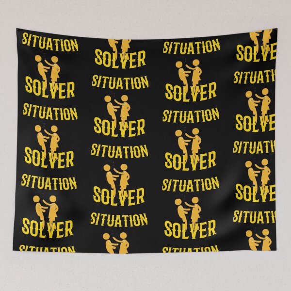 Item preview, FUNNY BLACK AND GOLD SITUATION SOLVER WITH A SMACK T SHIRT designed and sold by hlpina1.