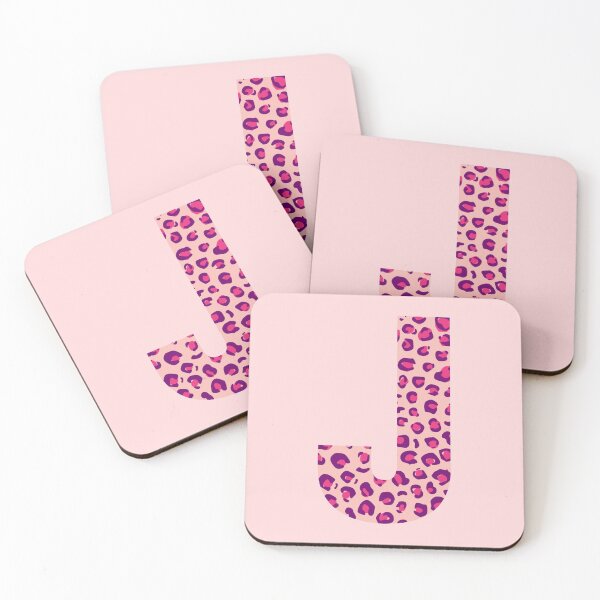 Item preview, Letter J Pink Cheetah Monogram Initial Sticker designed and sold by Pink Mint.