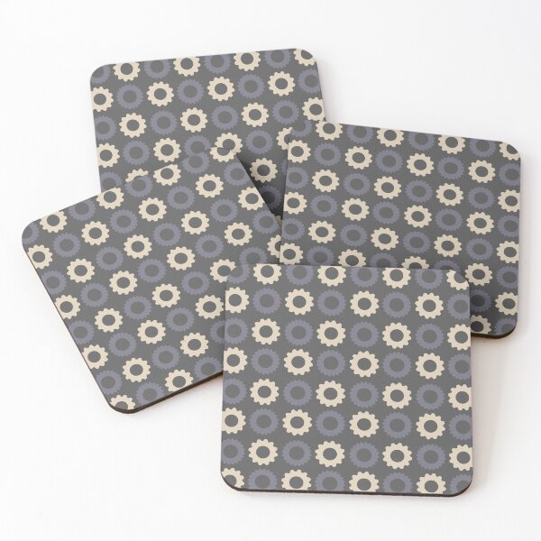 Item preview, Soybean and Eclipse Gears Pattern on a Gray background designed and sold by urbnbodga.