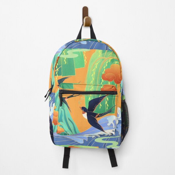 Item preview, Swallow Birds and Nature Botanical Landscape Oriental Painting designed and sold by Wangfu-tees.