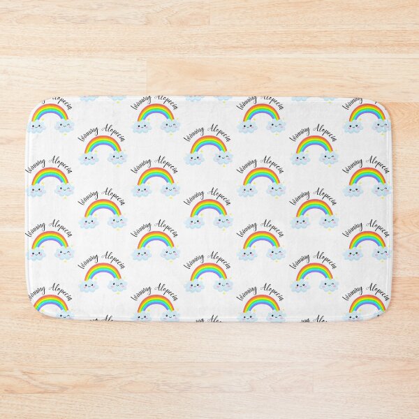 Item preview, Alopecia and Hair Loss Motivation Cute Kawaii Rainbow Smileys designed and sold by Winning Alopecia.