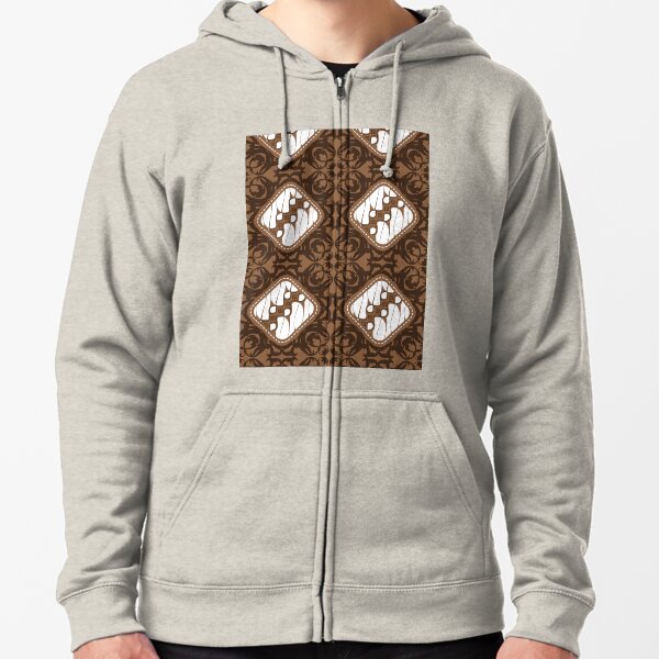 Batik Parang Design - Parang Batik Design - Batik Indonesien - Indonesischer Batik Kapuzenjacke