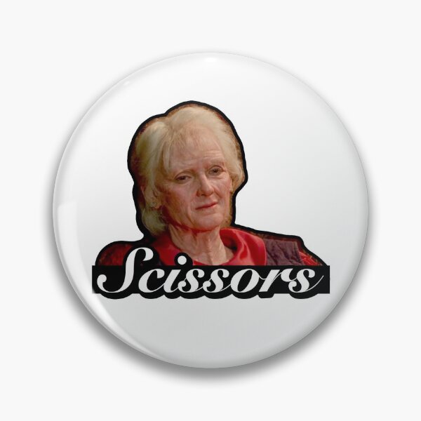 Item preview, Winona as an old lady saying “Scissors” designed and sold by Cuttintees.