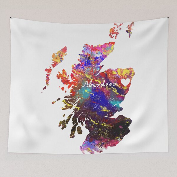 Item preview, Scotland  Aderdeen  Watercolour print  Quote A designed and sold by vividpixelusa.