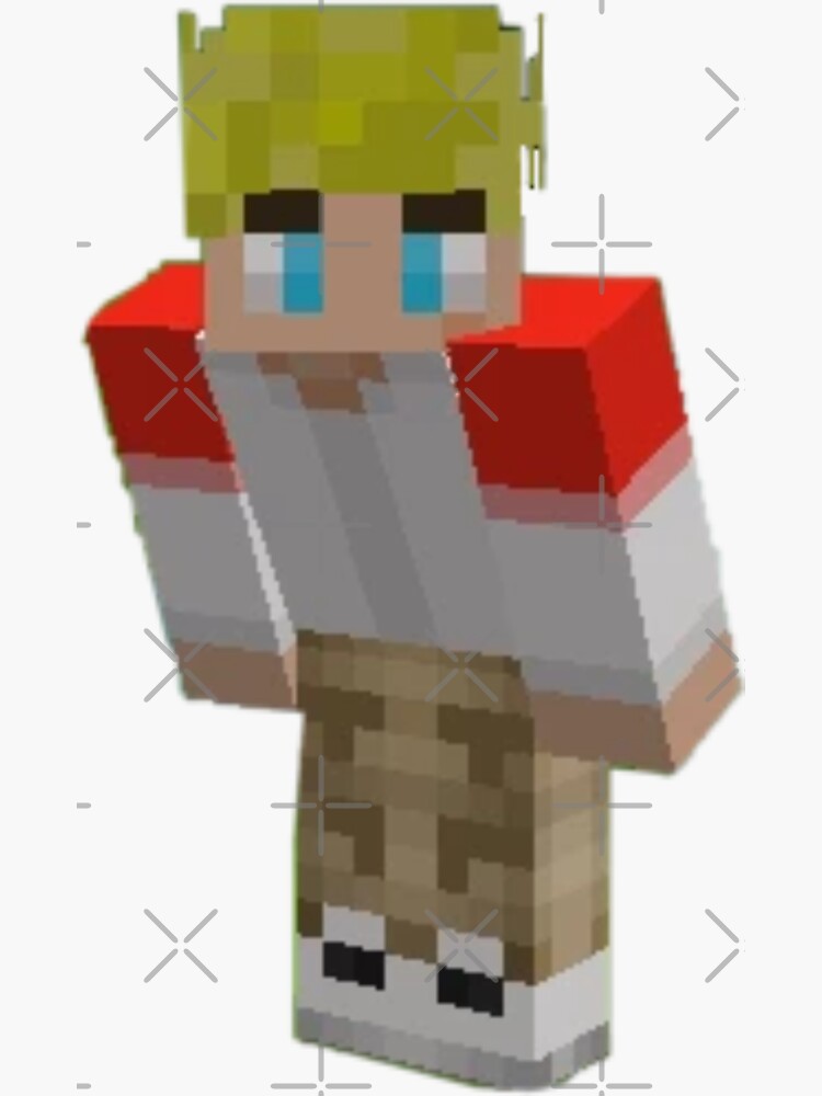 Tommyinnit Minecraft Skin Sticker For Sale By Unluckypanda Redbubble