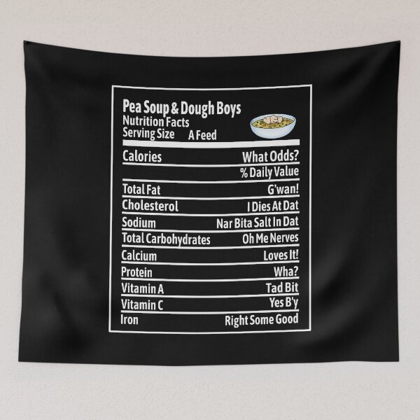 Item preview, Pea Soup & Dough Boys Nutrition Facts designed and sold by Rhonda Hanrahan.